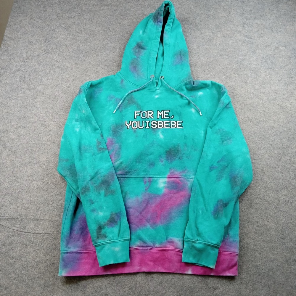 Avani‎ Sweatshirt Mens Large Green Purple Tie Dye Hoodie Fanjoy For Me YouisBebe
